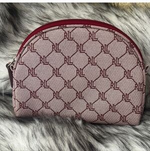 Ralph Lauren Pink Cosmetic Bag with Dome Shape